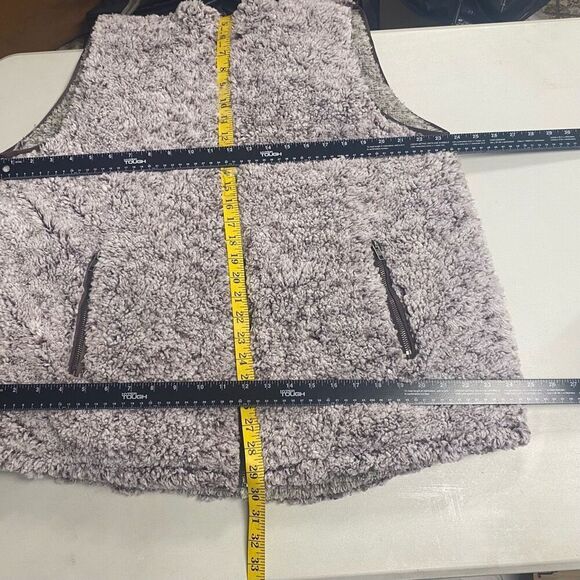 ENTRO Women’s Vest‎ Size 1X Sherpa Zip Up Brown - Picture 8 of 8